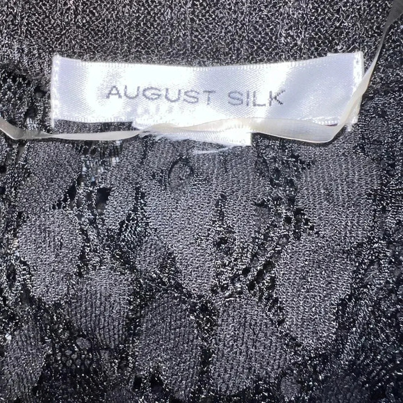 August Silk, 1X short sleeve Gothic lace embroidered open Y2K cardigan sweater - Picture 8 of 9